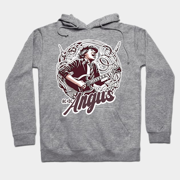 Angus Young AC/DC Hoodie by Ken Savana